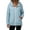 01-Light Blue, variant on Women's Waterproof Sun Protection Hooded Jacket, Solid Color Drawstring Windbreaker for Outdoor Casual Wear, S-XXL