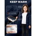 thumbnail image 6 of Wantdo Big Girl's Winter Coat Quilted Winter Jacket Padded Puffer Jacket Waterproof Jacket Navy 18/20, 6 of 10