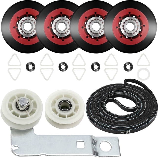 Kit de reparación de secadora y polea tensora de secadora para Whirlpool, etc.