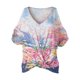 thumbnail image 5 of Camisetas sin mangas para mujer, camisas de moda de verano, blusa informal de manga corta con cuello en V, camisetas estampadas Pompotops  hkajfhjk468068, 5 of 5