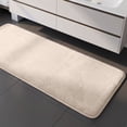 thumbnail image 5 of Extra Large Coral Fleece Bath Mat, Soft Shaggy Absorbent Bathroom Rug with Non-Slip Latex Backing, Quick-Dry Machine-Washable Floor Carpet for Tub, Shower, Vanity, or Bedroom, 47in, Khaki, 5 of 8