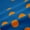 Blue Orange, variant on Homewish Green Brown Geometric Circle Boy Girl Black Out Curtains,Polka Dots Curtains Pack of 2 (42x63 Each),Vintage Aesthetic Bedroom Curtains,Luxury Bedroom Decor
