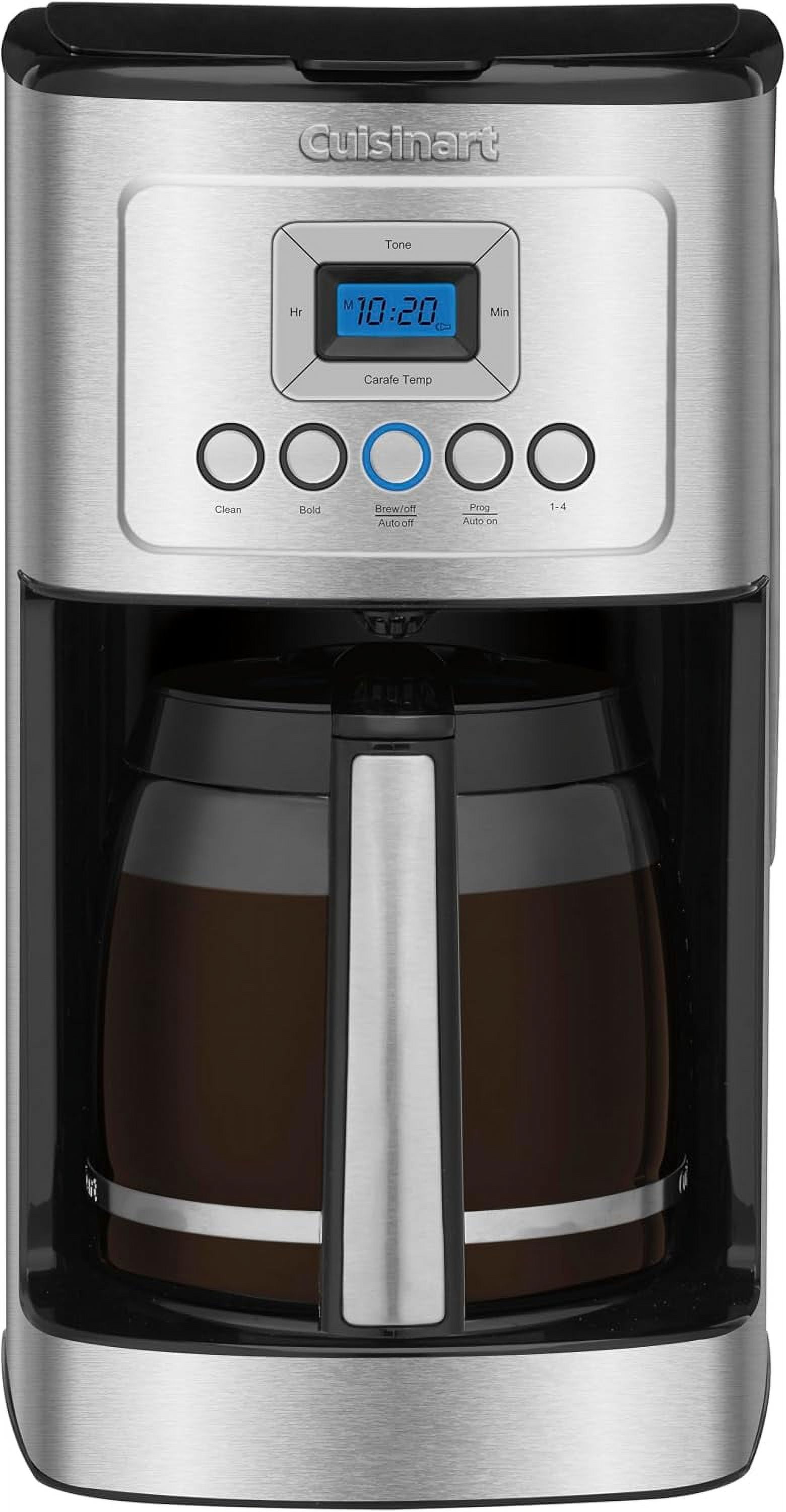 Coffee Maker, 14-Cup Glass Carafe, Fully Automatic for Brew Strength Control & 1-4 Cup Setting, Stainless Steel, DCC-3200CRM, Cream.