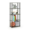 thumbnail image 4 of Furinno 23.6 W x 11.6 D x 57.4 H 5-Shelf Decorative Shelves, French Oak Gray and Black, 4 of 7