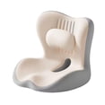 thumbnail image 3 of Cojín soporte para el coxis, almohada para la espalda, funda lavable, cojín ergonómico asiento espuma viscoelástica, cojines para sillas Beige, 3 of 8
