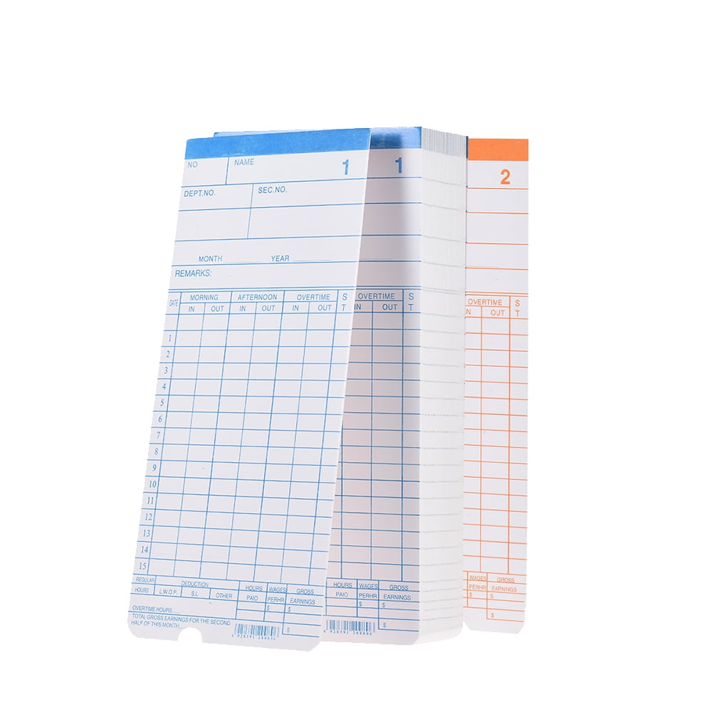 90 PCS  Monthly Time Clock Cards For Attendance Payroll Recorder Timecards 