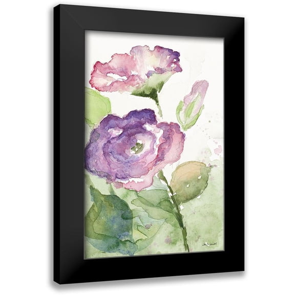 Loreth, Lanie 10x14 Black Modern Framed Museum Art Print Titled - Watercolor Lavender Floral I