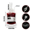 thumbnail image 3 of Halloween DIY Clear Blood Sack Prop Kit with 10 Pouches, 10 Stickers, 10 Clips, and Funnel for Costume Party Supplies and Horror Decorations (350ml), 3 of 8