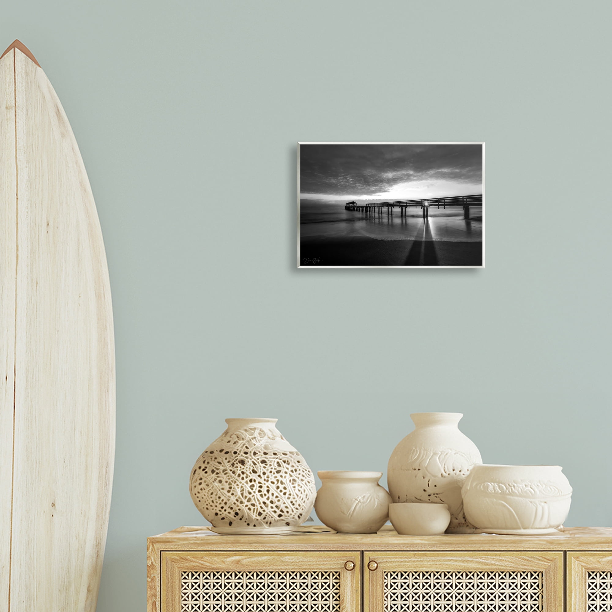 Stupell Industries Sun Shining Through Dock Landscape Photography Unframed Art Print Wall Art, 15 x 10