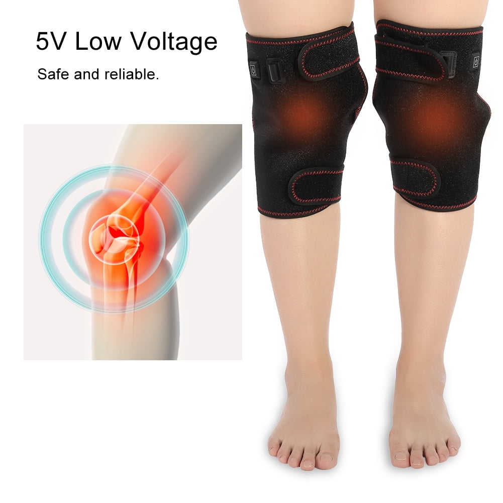 FAGINEY Knee Massage Pad, Electric Heating Knee Pad Unisex Knee Massage Pad Pain Physiotherapy