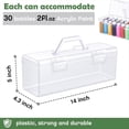 thumbnail image 2 of Caja de Almacenamiento de 3 Piezas para Pinturas Acrílicas de 56 Ml, Organizador Portátil de Acrílico para Manualidades con Asa, 30 Blancas., 2 of 5