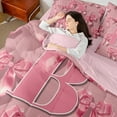 thumbnail image 4 of Castle Fairy Cartoon Bow Letter Monogrammed B Bedding Comforter Set 7-Piece for Teenagers Boys Girls,Kawaii Ribbon Bowknot King Bedding Sets,Cute Bowtie Initial Ultra Soft Bed Sheets, 4 of 8