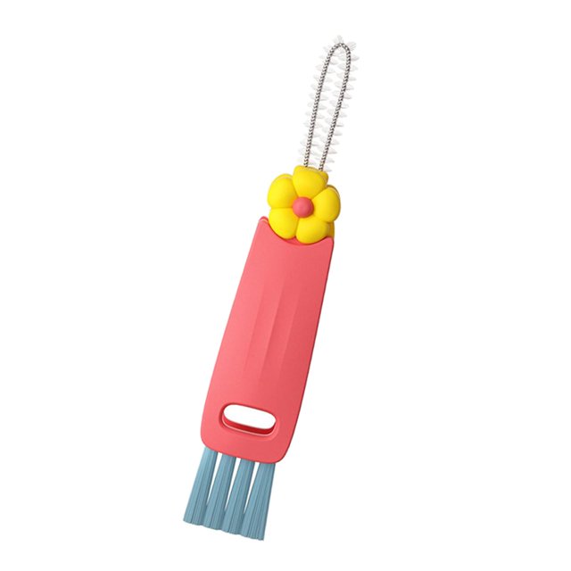 Abbracc Kitchen Bottle Brush Kitchen Washing Tool Cleaner for Cups Bottles Red