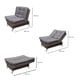 thumbnail image 3 of Sillón Individual Moderno Ocasional Reclinable 3 posiciones NORVAL  estructura de madera patas metálicas tela de Lino, 3 of 8
