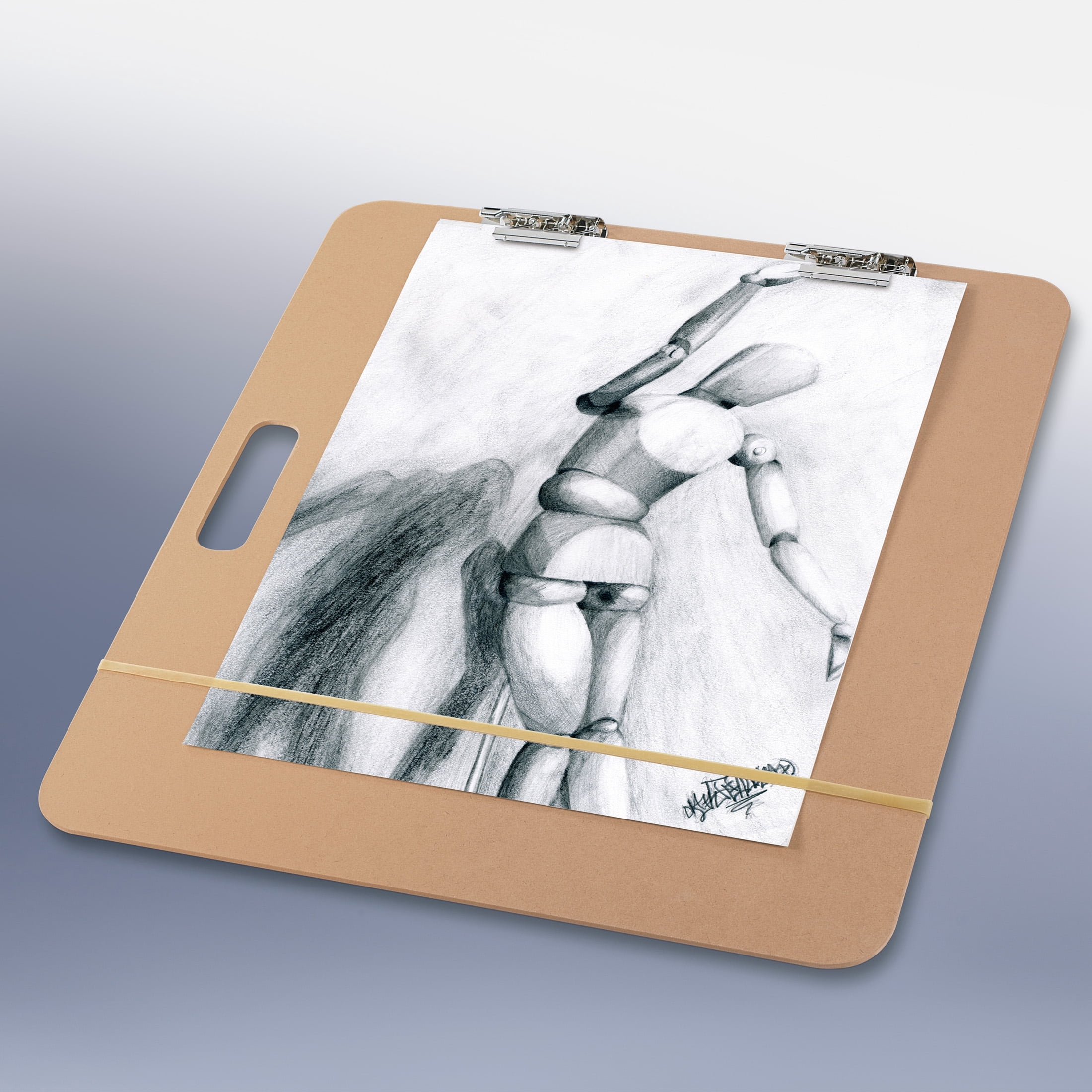 Field Sketch Board by Artistâ€™s Loft - Drawing Board with Sturdy Clip and Rubber Band - Portable Clipboard for Drafting and Drawing - 1 Pack