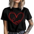 thumbnail image 3 of Camisetas para hombre, camisetas casuales de manga corta con texto "Amor de San Valentín" y "Camisetas con gráficos", 3 of 8