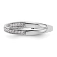 thumbnail image 3 of 14K White Gold Ring Band Wedding Diamond Round , Size 6, 3 of 7