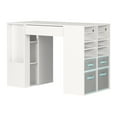 thumbnail image 4 of South Shore Cream White Counter-Height Craft Table with Storage, 4 of 16