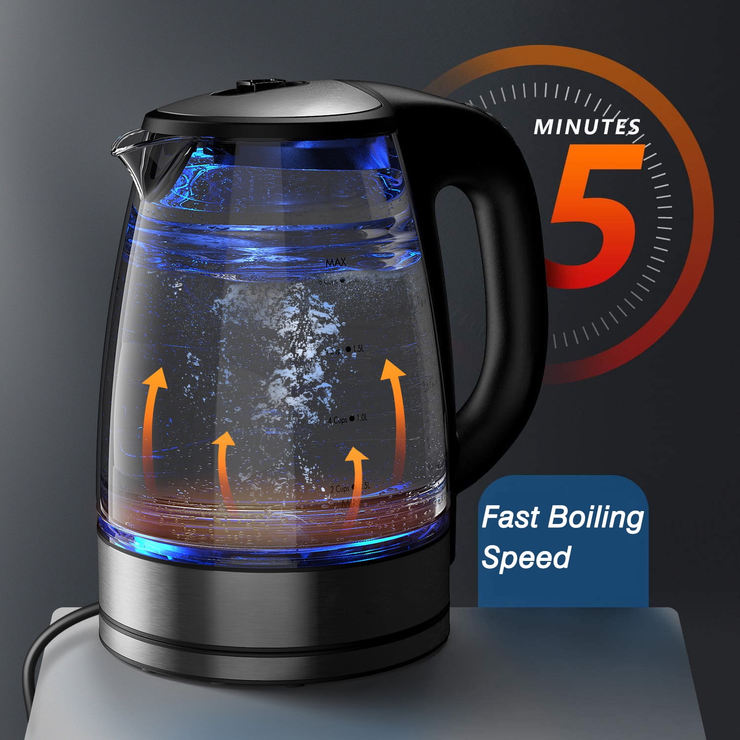  BEESTAR Small Electric Kettle with Automatic Heat  Preservation,Glass Portable Kettle Temperature Control,6 Preset  Programs,High Borosilicate Glass,0.6 Liter Capacity for Your Office or  Kitchen: Home & Kitchen