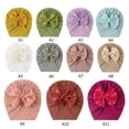 thumbnail image 3 of Summer Baby Girl Hat with Bow Hat Toddlers Soft Turban Knotting Hats Elastic Cap, 3 of 6