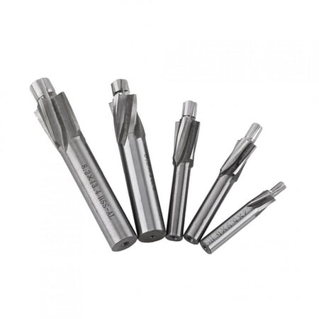 

EBTOOLS 5pcs Countersink End Mill Cutter Slot Drill Bits Tool M3-M8 4 Flutes HSS-AL Countersink Milling Cutter Drill Milling Bits