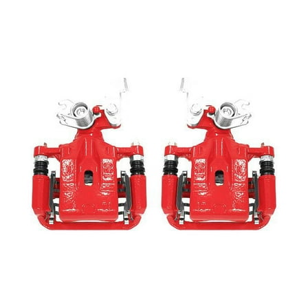 Power Stop Rear Pair of Red Powder Coated Calipers S5002