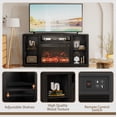 thumbnail image 5 of Homall Adjustable Television Stand with Electric Fireplace Shelf, Fiberboard Black, 5 of 8