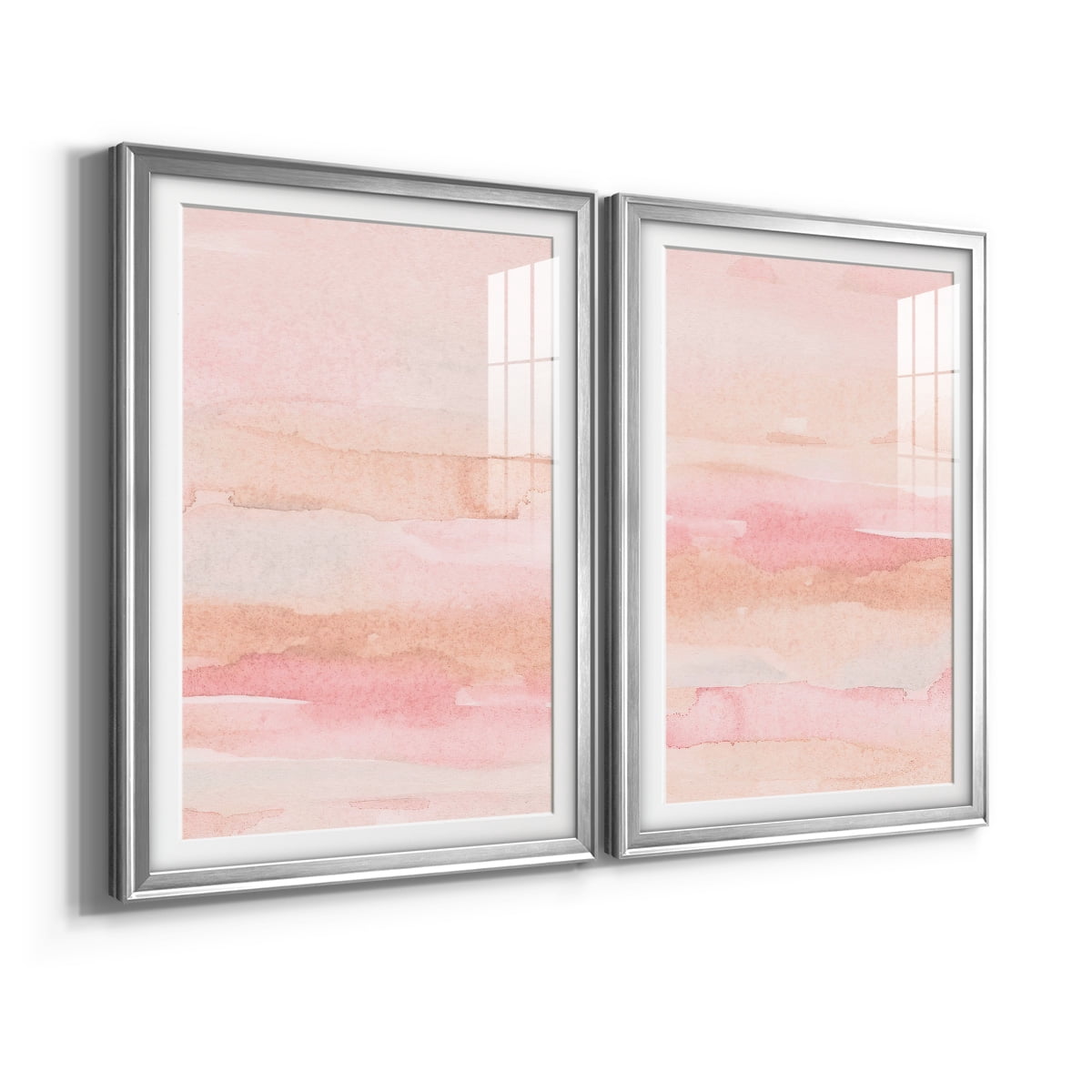 Wexford Home Rose Fade I Premium Framed Print, 26.5" x 36.5" - Ready to Hang, Silver (Set of 2)