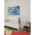thumbnail image 5 of Flowery Whale Painting Print on Wrapped Canvas, 5 of 7