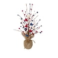 thumbnail image 2 of Patriotic Independence Day Artificial Decorative Tree, Red White Blue Star Floral Table Centerpiece, Plastic, 50 cm, Multicolor, 1 pc, 2 of 6