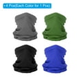 thumbnail image 3 of Uxcell Neck Gaiter, 4 Pack Breathable Face Cover Scarf for Cycling, Black, Dark Blue, Dark Gray, Army Green, 3 of 6