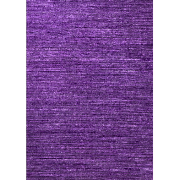 Ahgly Company Indoor Rectangle Solid Purple Modern Area Rugs, 3' x 5'