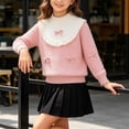 thumbnail image 6 of yillto Sweater for Little Girls Knit Soft Long Sleeve Warm Fall Winter Cute Crewneck Pullover Tops, 6 of 7