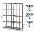 thumbnail image 2 of Zimtown 67" Portable Closet Organizer Wardrobe Clothes Storage Rack with 10 Shelves, Gray, 2 of 7