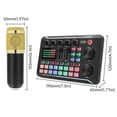 thumbnail image 4 of DJ Equipment Microphone Sound Card Console Studio Sound Card Kit Cable Phone Mixing Computer Live Voice Mixer F998 Sound Card ,Precision Control, 4 of 7