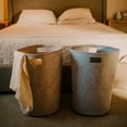 thumbnail image 4 of Parker Baby Nursery Laundry Hamper - Felt Storage Basket and Baby Hamper for Nursery (Gray), 4 of 5