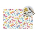 thumbnail image 4 of XMXT 6 Pcs PVC Woven Placemats, Colorful Broken Flower Butterfly Stain Resistant Anti-Skid Place Mats for Dining Table, 12 x 18 inches, 4 of 6