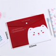 thumbnail image 1 of Cartoon A4 File Folder File Pocket Document Bag Portfolio Waterproof Student Teacher Office Information Data Bag Snap Button wine red, 1 of 4