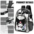 thumbnail image 6 of Kuromi And My Melody Clear Backpack Heavy Duty See Through Bookbag Transparent Bag for Colleges School Work Sport Travel, 6 of 7