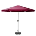 thumbnail image 1 of CorLiving 10ft Large Round, Market Outdoor Patio Umbrella with Side Flaps, Steel Frame and Round Fillable Base, 1 of 8