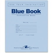 ROARING SPRING PAPER PRODUCTS Roaring Spring Blue Book 8-sheet Exam Booklet 8 Sheets - Stapled - Ruled - 15 lb Basis Weight - 7" x 8 1/2" - White Paper - Blue Cover - Dual Sided - 1Each