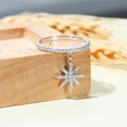 thumbnail image 2 of Starburst Dangling Charm Engagement Ring For Women's Gift 1.8 Ct Diamond 14K White Gold Over, 2 of 2