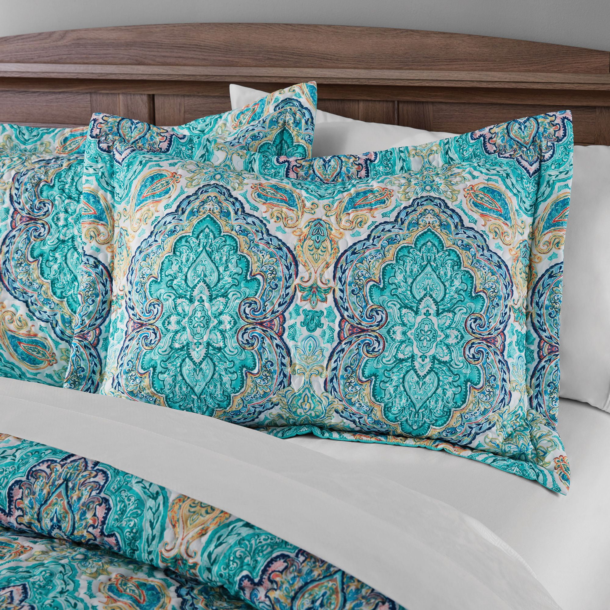 mainstays multi paisley quilt
