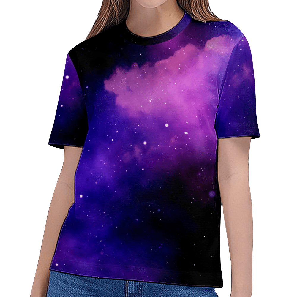 Galaxy Shirt 3d Print Tshirt Women Short Sleeves Top Tees Summer Cool ...