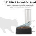 thumbnail image 3 of Marchul Transparent Cat Puppy Bowl, Cat Gravity Water Bowl, Tilted Raised Cat Food Bowls,Black, 3 of 6