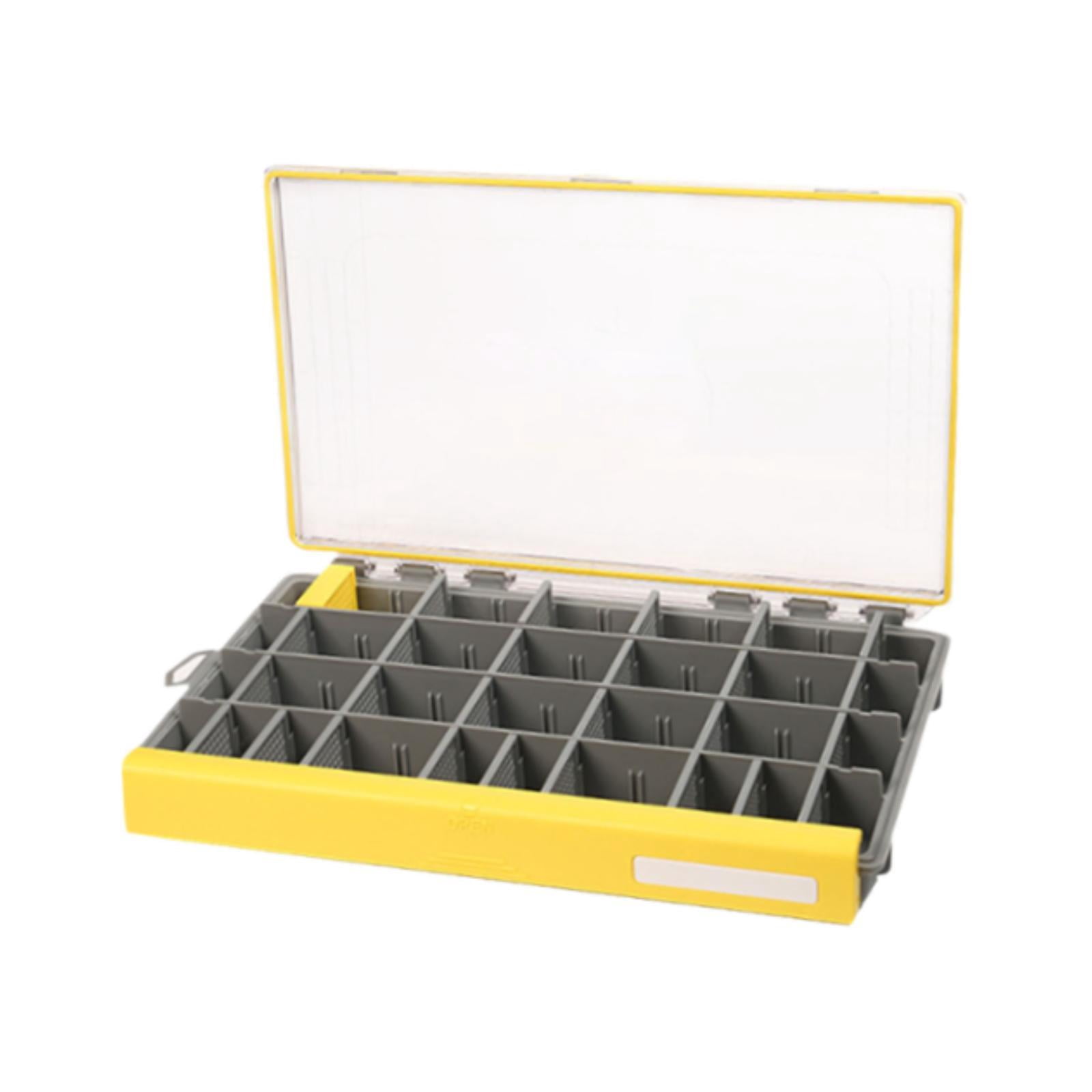 Wswqop Fishing Tackle Box Lightweight Multi Grids Lure Box Convenient Storage Container 35.5x23x4.5cm