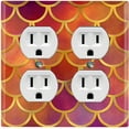 thumbnail image 1 of Metal Light Switch Plate Outlet Cover Mermaid Pink MER002, 1 of 13