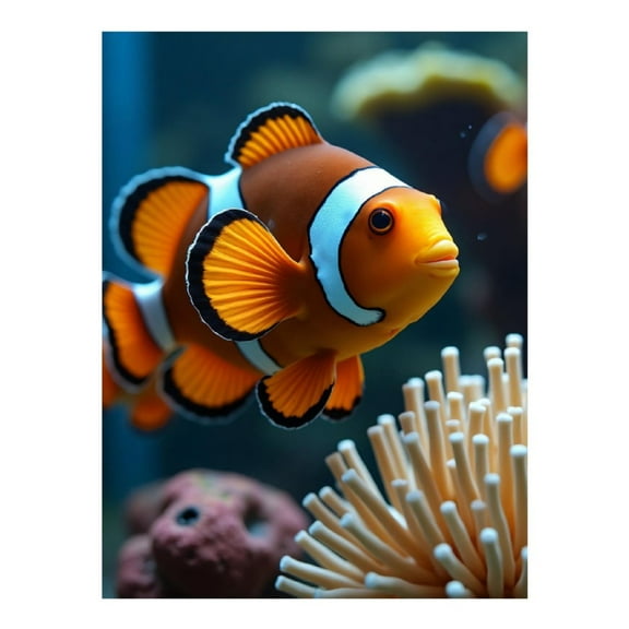 Diamond Art Kit for Adults, Cute Realistic Clownfish Print No.11 Diamond Painting for Adults Beginners, 5D DIY Diamond Art Painting Kits, Colorful Diamond Painting Craft for Home Decor 12x16