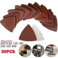 thumbnail image 3 of 30pcs 80mm Hook & Loop Triangle Sandpaper Fit 3-1/8 Inch Oscillating Multi Tool, 3 of 10