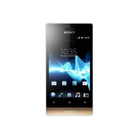 Sony XPERIA miro - 3G smartphone - RAM 512 MB / Internal Memory 4 GB - microSD slot - LCD display - 3.5" - 320 x 480 pixels - rear camera 5 MP - white, gold